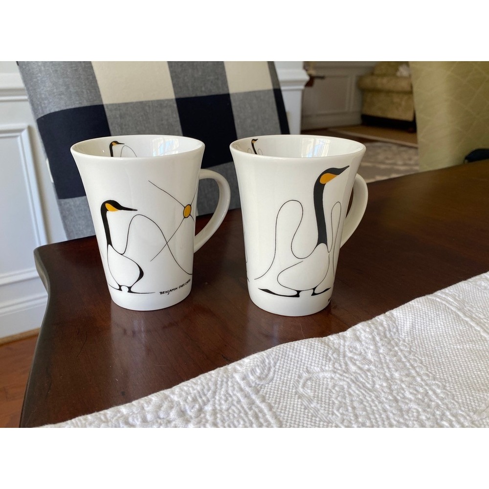 Set of 2 Oscardo Benjamin Chee Chee Ojibway Goose Canada Art Peekaboo Bird Mug